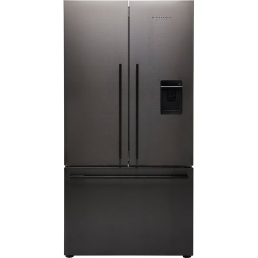 Fisher & Paykel RF540ADUB6 Plumbed Total No Frost American Fridge Freezer - Black / Stainless Steel - F Rated